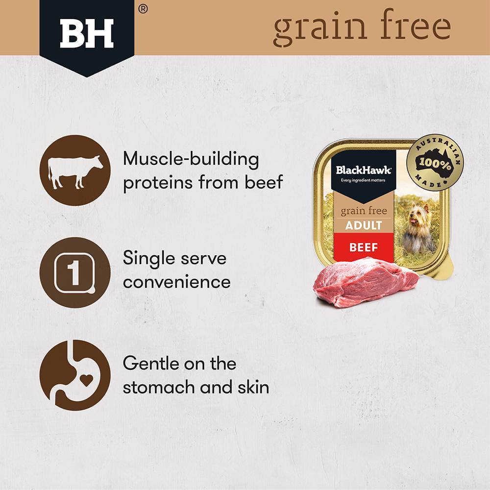 Black Hawk Dog Food Adult Grain Free Beef Wet Food