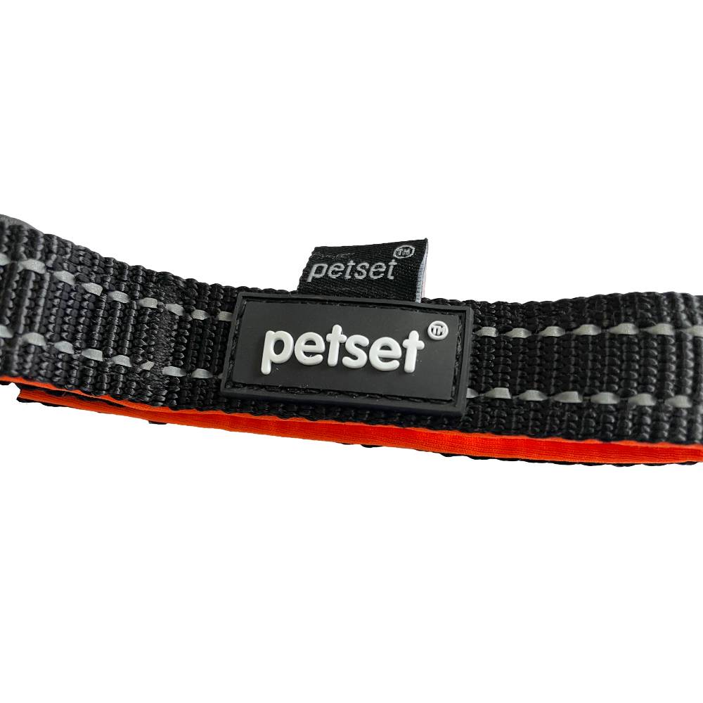 Petset Dog Collar Active Adjustable Black and Orange