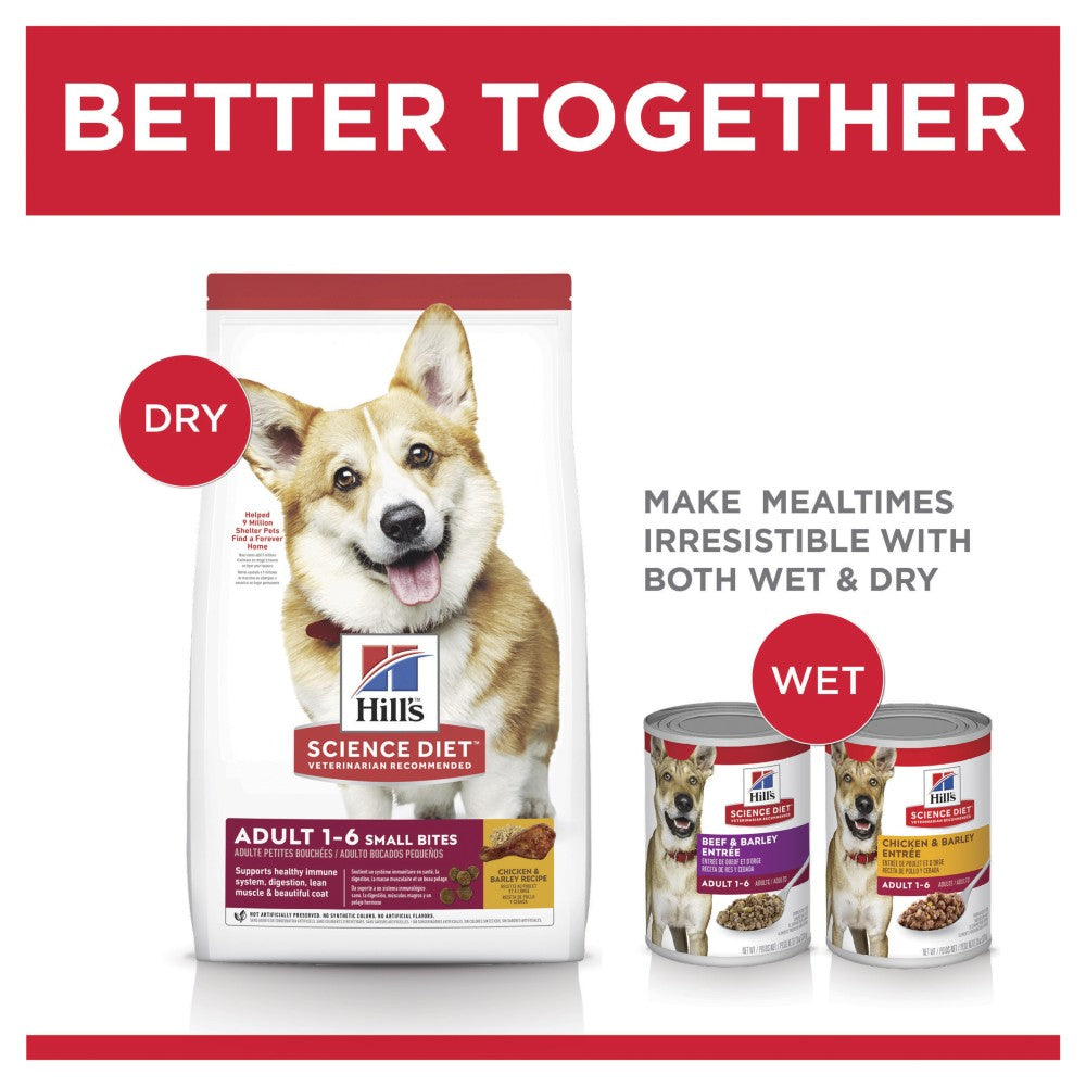 Hills Science Diet Adult Small Bites Chicken and Barley Dry Dog Food