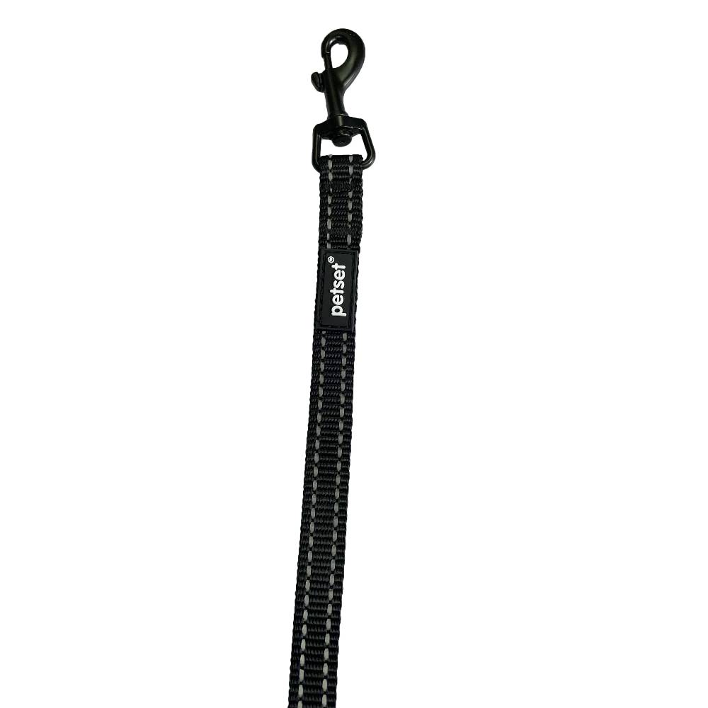 Petset Slim Line Active Dog Lead Black and Pink
