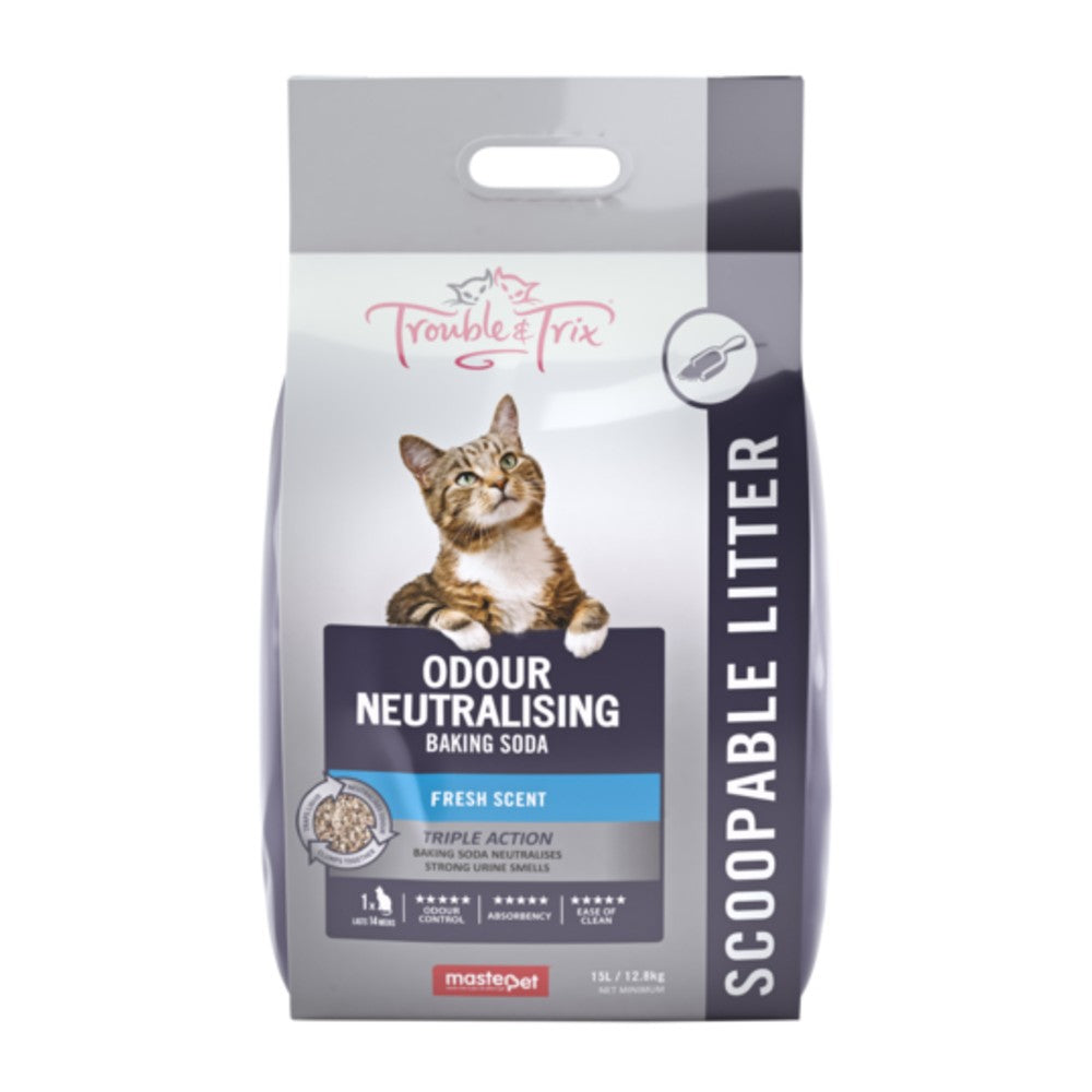 Trouble & Trix Odour Neutralising Baking Soda Clumping Litter