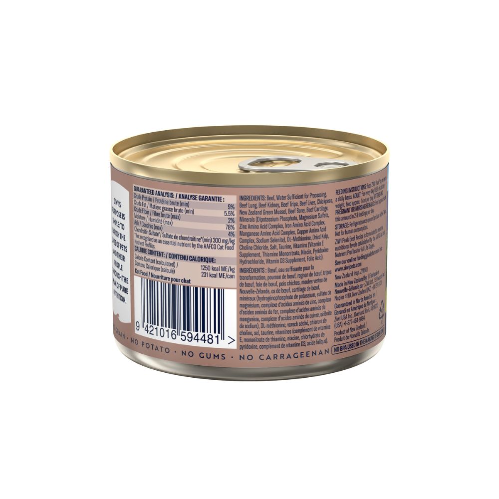 Ziwi Peak Beef Adult Cat Canned Food