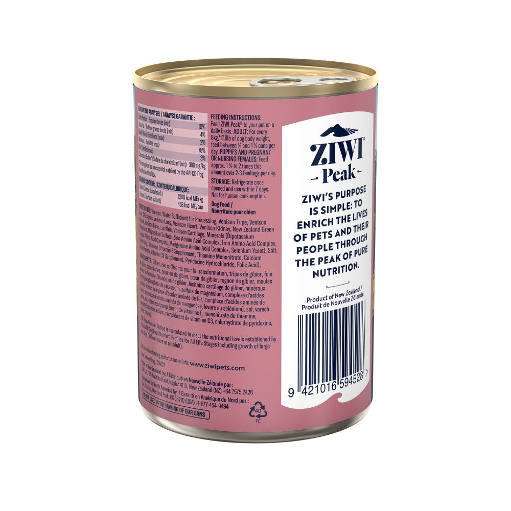 Ziwi Peak Adult Venison Canned Dog Food