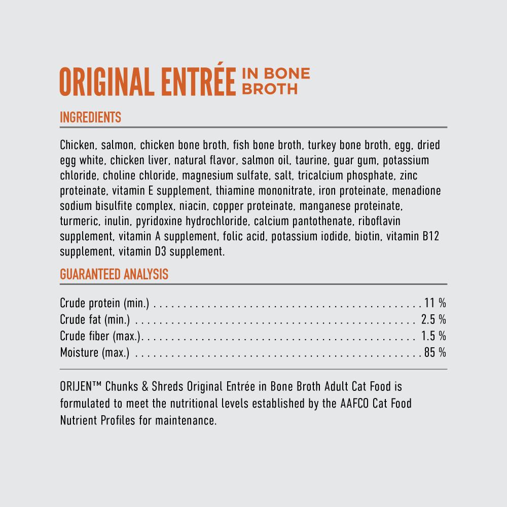 Orijen Chunks and Shreds Original Adult Wet Cat Food