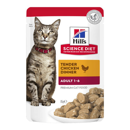 Hills Science Diet Adult Tender Chicken Cat Food Pouches