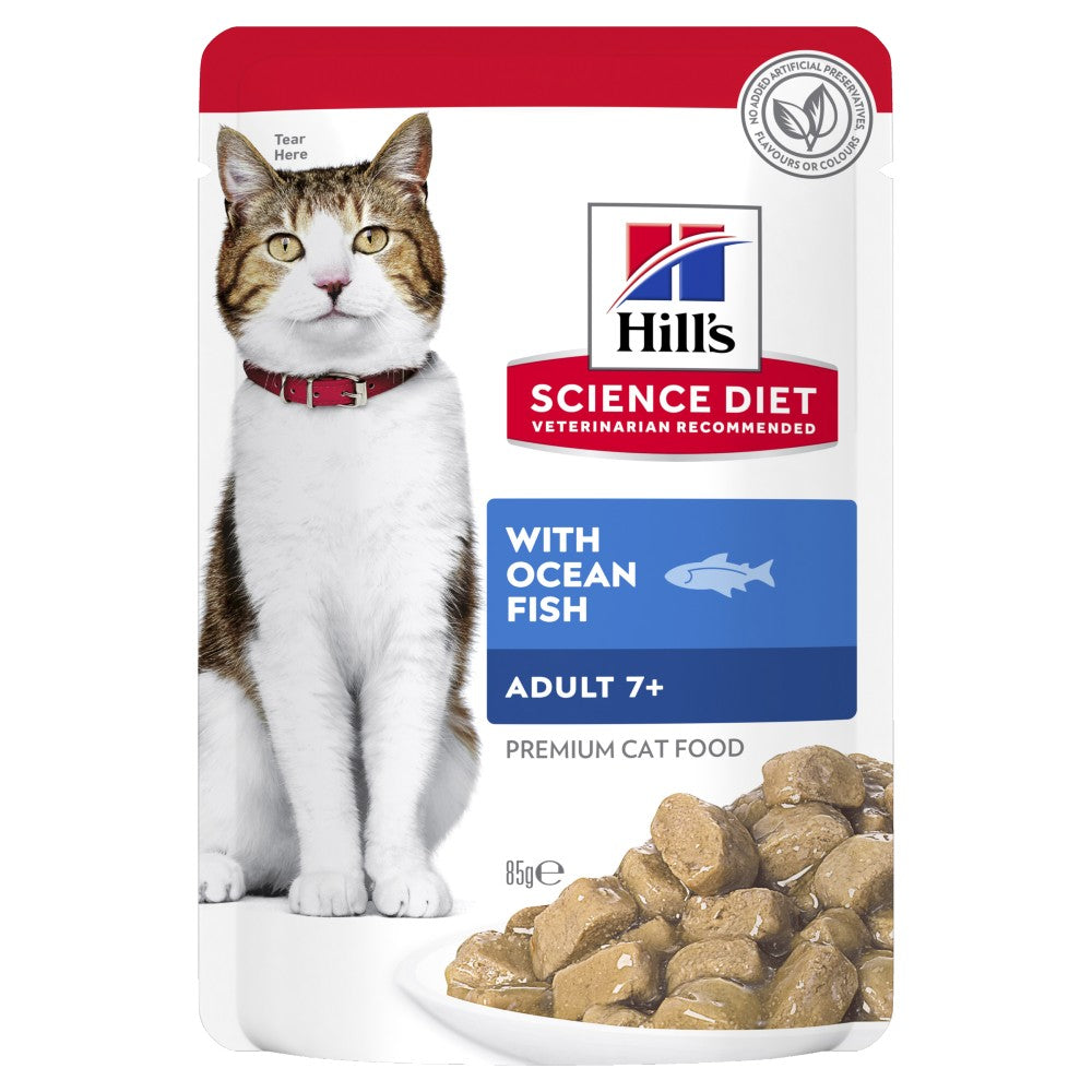 Hills Science Diet Adult 7+ Ocean Fish Cat Food Pouches