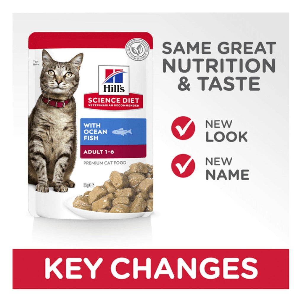 Hills Science Diet Adult Ocean Fish Cat Food Pouches