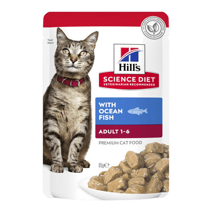 Hills Science Diet Adult Ocean Fish Cat Food Pouches