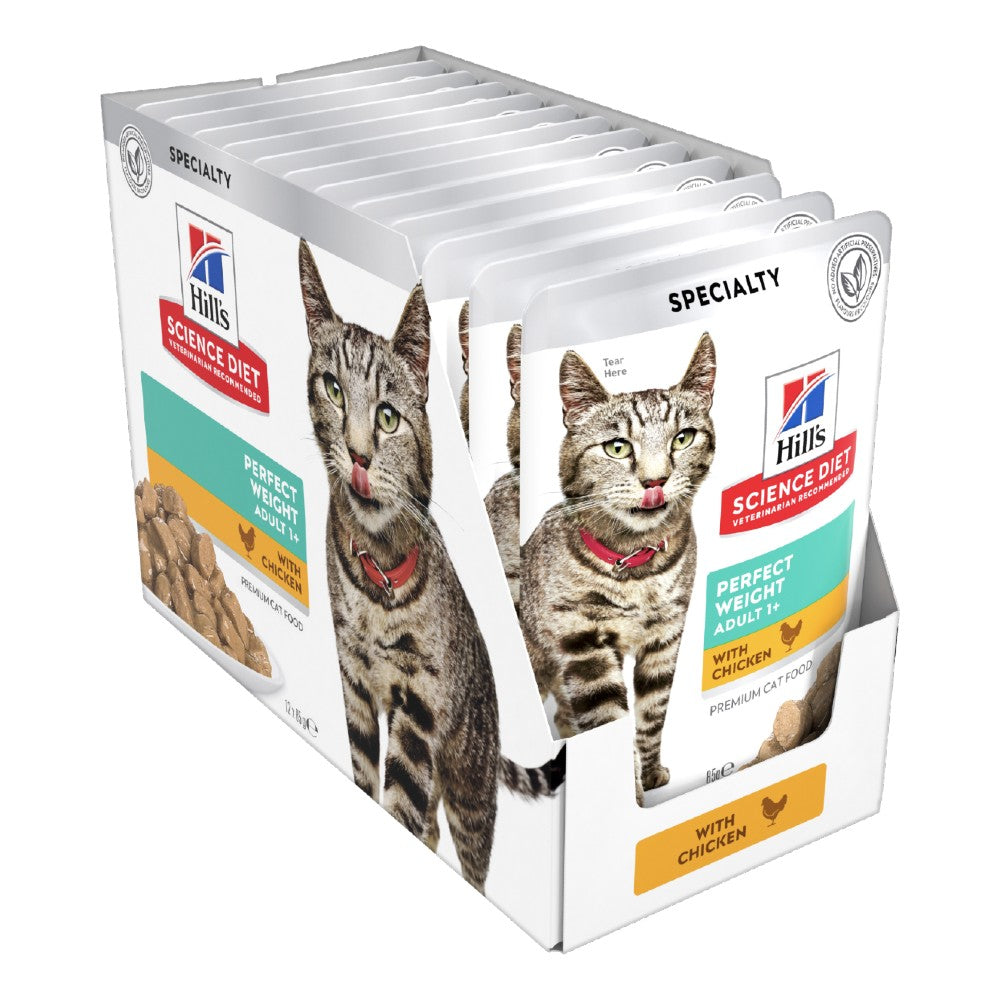 Hills Science Diet Adult Perfect Weight Chicken Cat Food Pouches