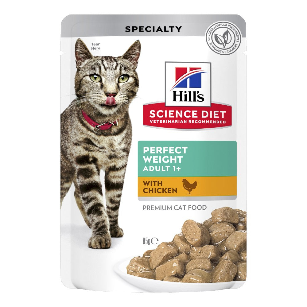 Hills Science Diet Adult Perfect Weight Chicken Cat Food Pouches