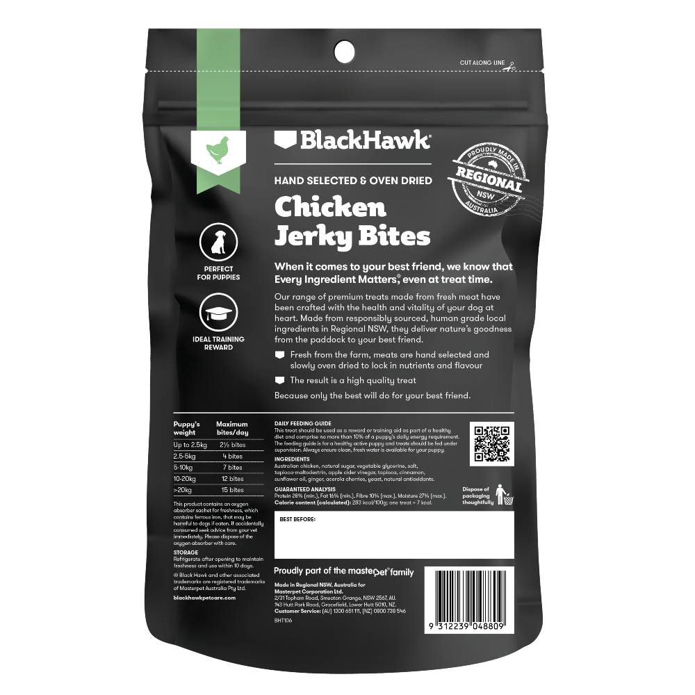 Black Hawk Puppy Chicken Jerky Bites