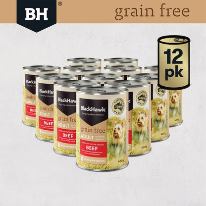 Black Hawk Dog Food Adult Grain Free Beef Wet Food