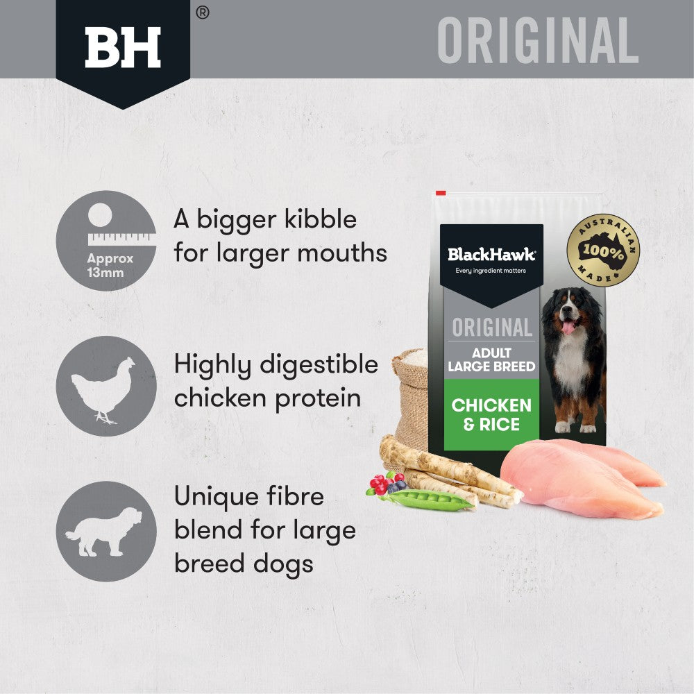 Black Hawk Dog Food Large Breed Adult Chicken and Rice