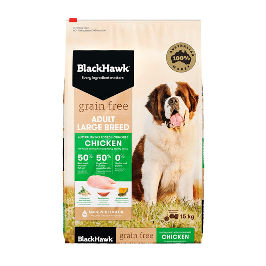 Black Hawk Dog Food LARGE BREED Adult Grain Free Chicken