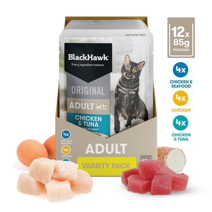 Black Hawk Adult Cat Variety Pack Pouches