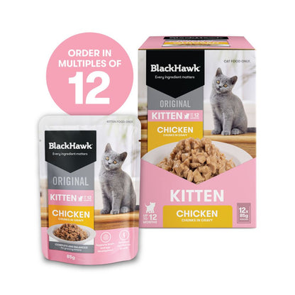 Black Hawk Kitten Chicken in Gravy Pouches