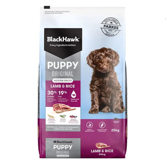 Black Hawk Dog Food Puppy Medium Breed Lamb and Rice