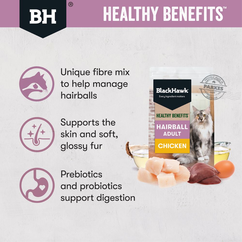 Black Hawk Adult Cat Healthy Benefits Hairball