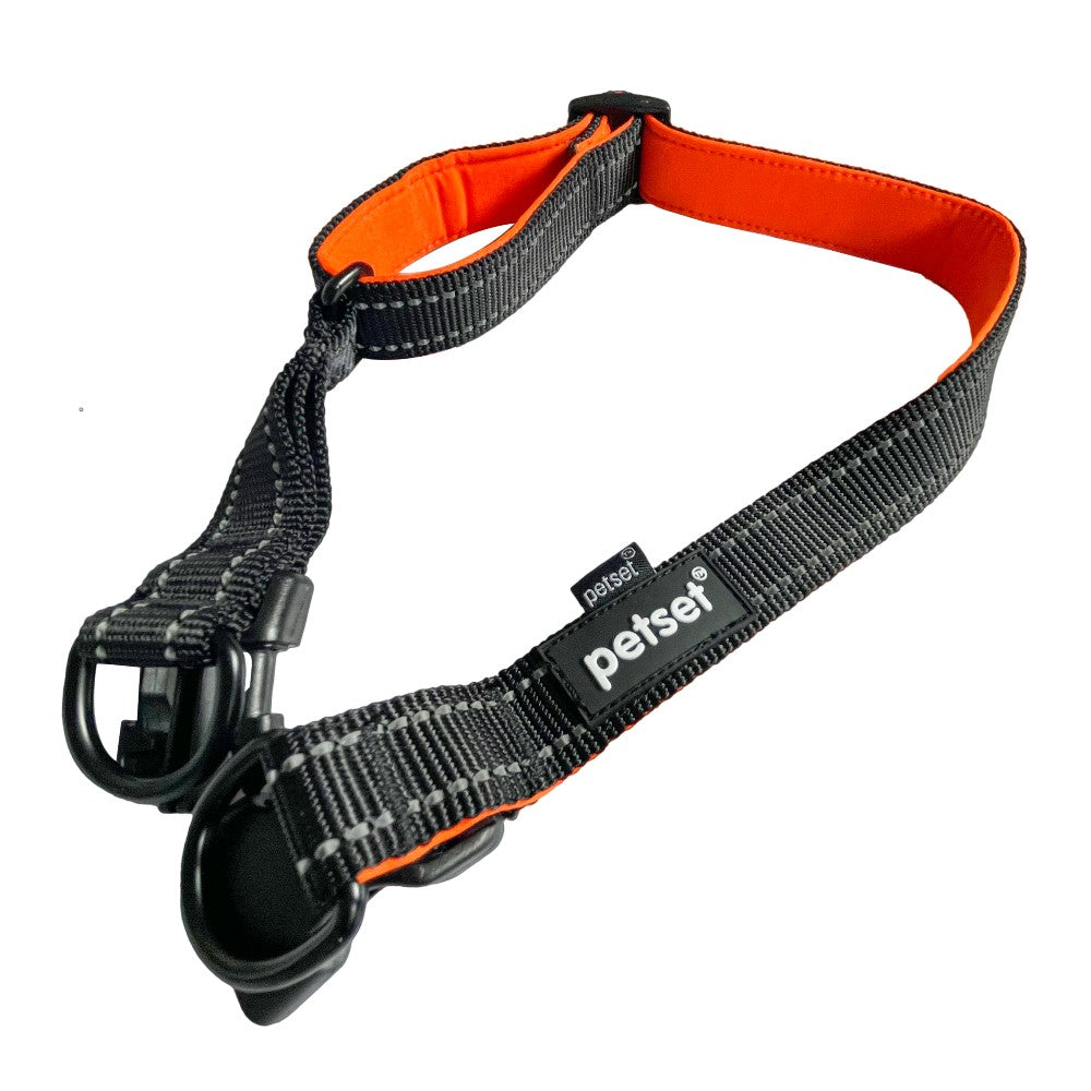 Petset Dog Collar Active Adjustable Black and Orange