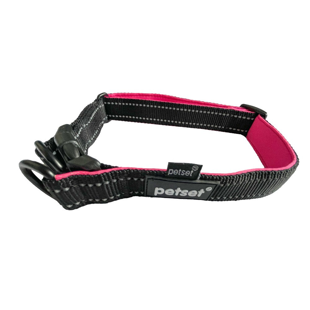 Petset Dog Collar Active Adjustable Black and Pink