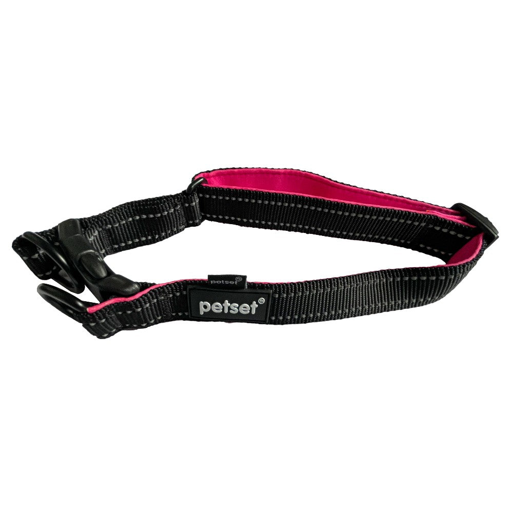 Petset Dog Collar Active Adjustable Black and Pink