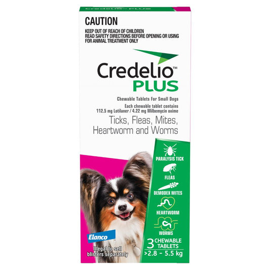 Credelio Plus Small Dog 2.8-5.5kg