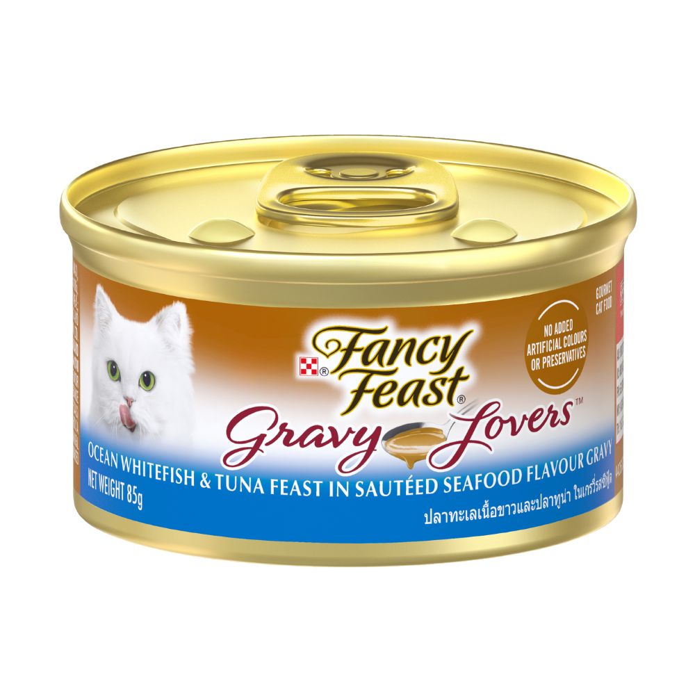 Fancy Feast Gravy Lovers Ocean Whitefish And Tuna Feast Sauteed Seafood