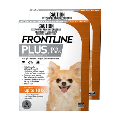 Frontline Plus Small Under 10kg Orange