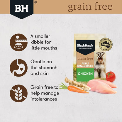 Black Hawk Dog Food Small Breed Adult Grain Free  Chicken