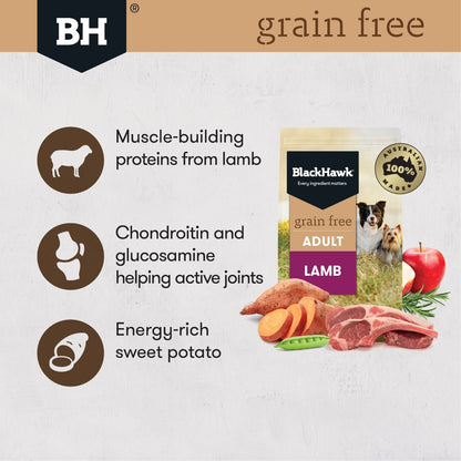 Black Hawk Adult Dog Food Grain Free Lamb