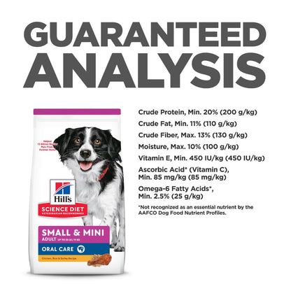 Hills Science Diet Adult Small and Mini Oral Care Dry Dog Food