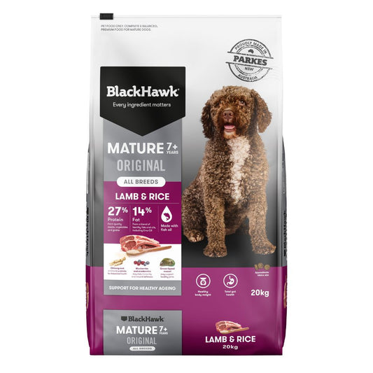 Black Hawk Dog Food Mature Lamb and Rice