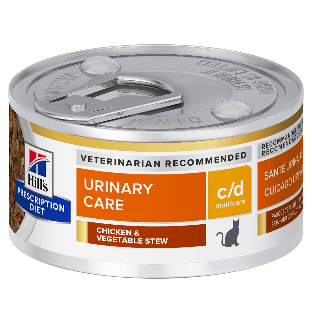 Hills Prescription Diet c/d Multicare Urinary Care Chicken Vegetable Stew Canned Cat Food