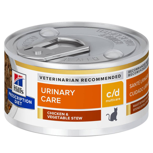Hills Prescription Diet c/d Multicare Urinary Care Chicken Vegetable Stew Canned Cat Food