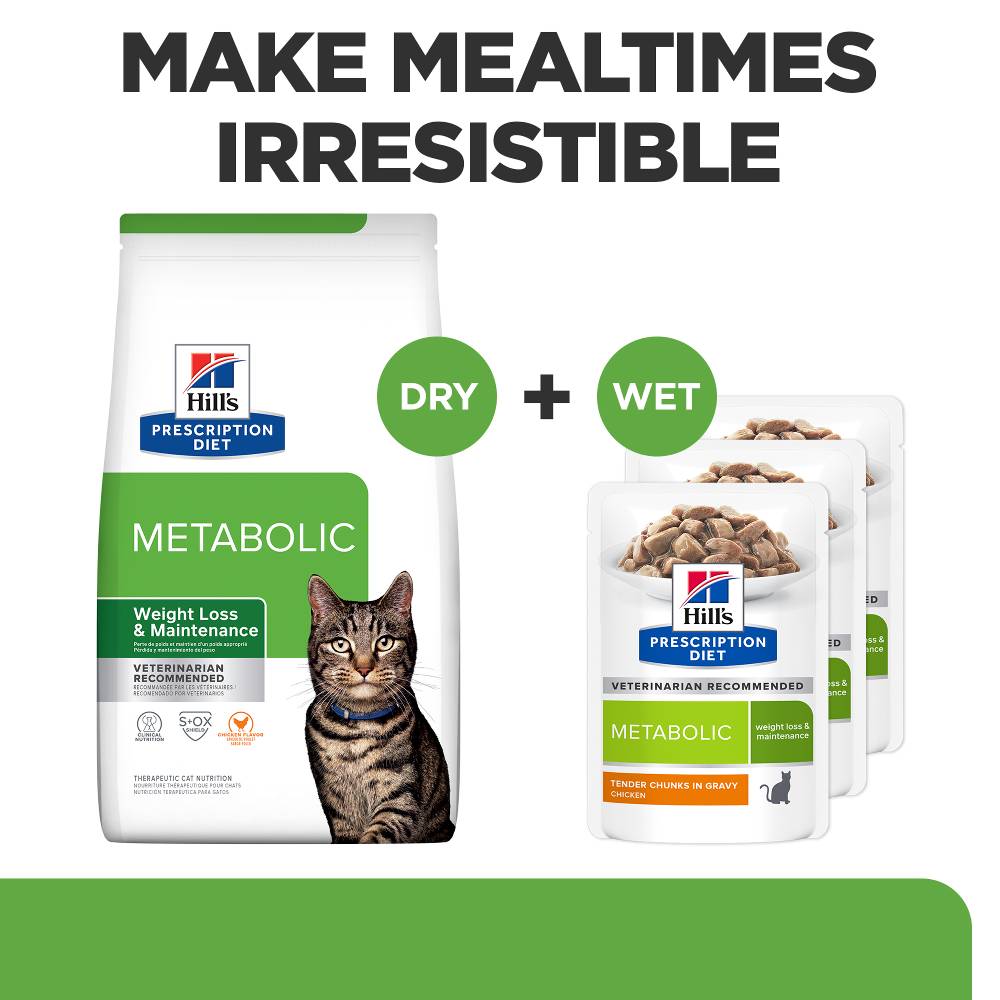 Hills Prescription Diet Metabolic Weight Management Cat Food Pouches