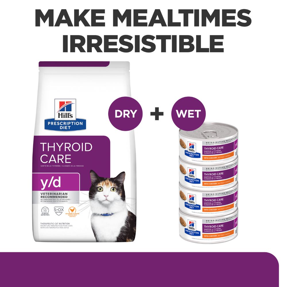 Hills Prescription Diet y/d Thyroid Care Canned Cat Food