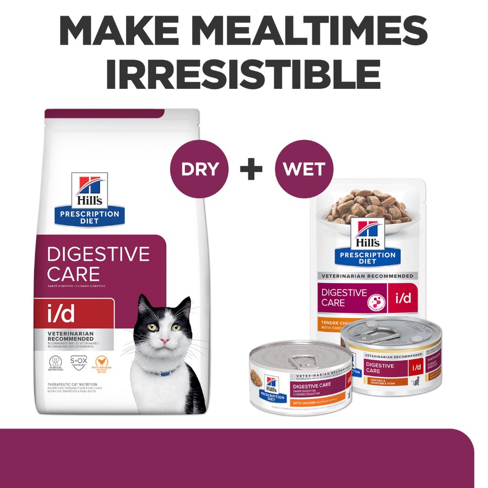 Hills Prescription Diet i/d Digestive Care Chicken Vegetable Stew Canned Cat Food