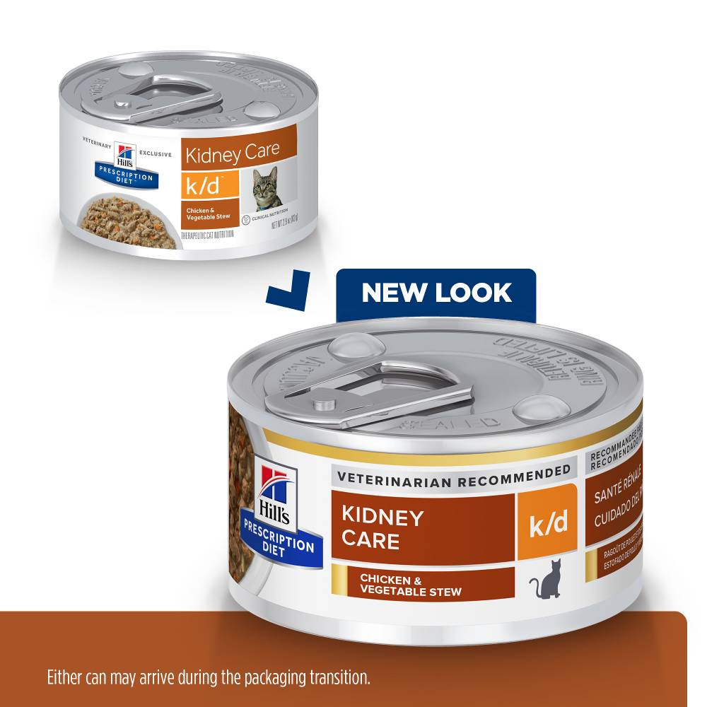 Hills Prescription Diet k/d Kidney Care Chicken Vegetable Stew Canned Cat Food