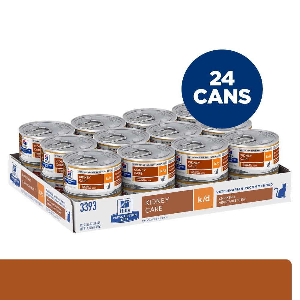 Hills Prescription Diet k/d Kidney Care Chicken Vegetable Stew Canned Cat Food