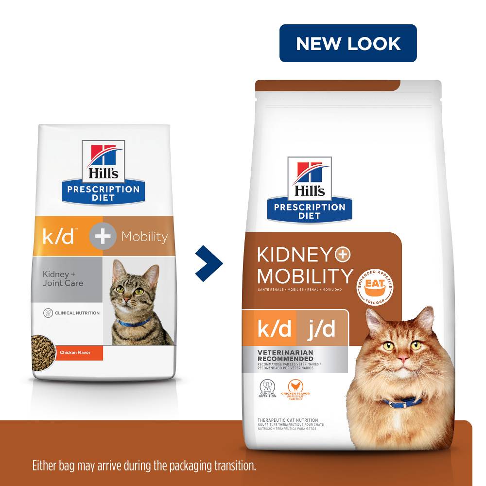 Hills Prescription Diet k/d Kidney Care Plus j/d Mobility Dry Cat Food
