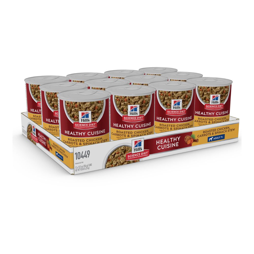Hills Science Diet Adult 7+ Senior Healthy Cuisine Chicken and Carrot Stew Canned Dog Food