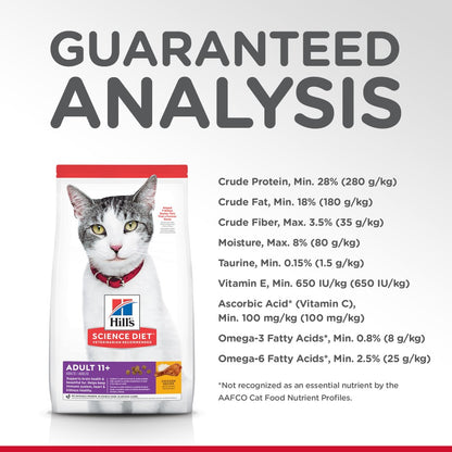 Hills Science Diet Adult 11+ Senior Dry Cat Food