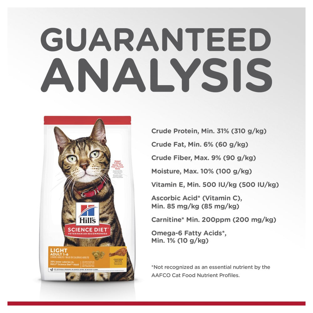 Hills Science Diet Adult Light Dry Cat Food
