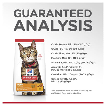 Hills Science Diet Adult Light Dry Cat Food