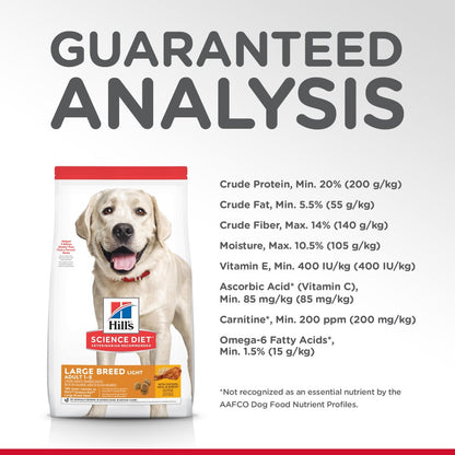 Hills Science Diet Adult Large Breed Light Dry Dog Food