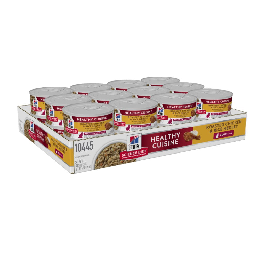 Hills Science Diet Adult Cat Healthy Cuisine Chicken and Rice Medley Canned Food