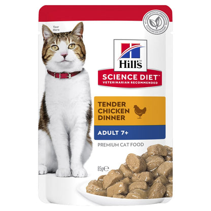 Hills Science Diet Adult 7+ Tender Chicken Cat Food Pouches