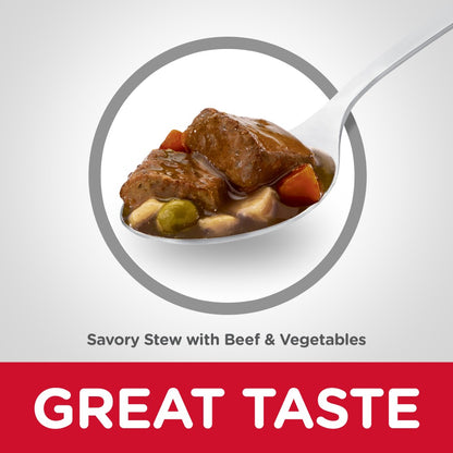 Hills Science Diet Adult Savory Stew Beef and Vegetable Canned Dog...