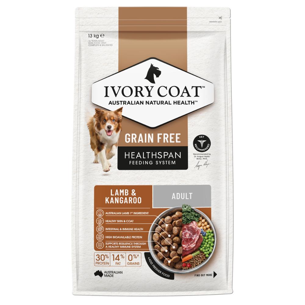Ivory Coat Grain Free Adult Dog Lamb and Kangaroo
