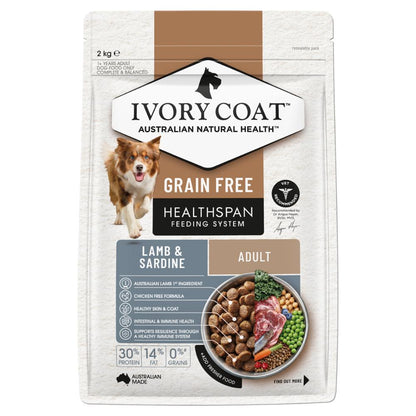 Ivory Coat Grain Free Adult Dog Lamb and Sardine